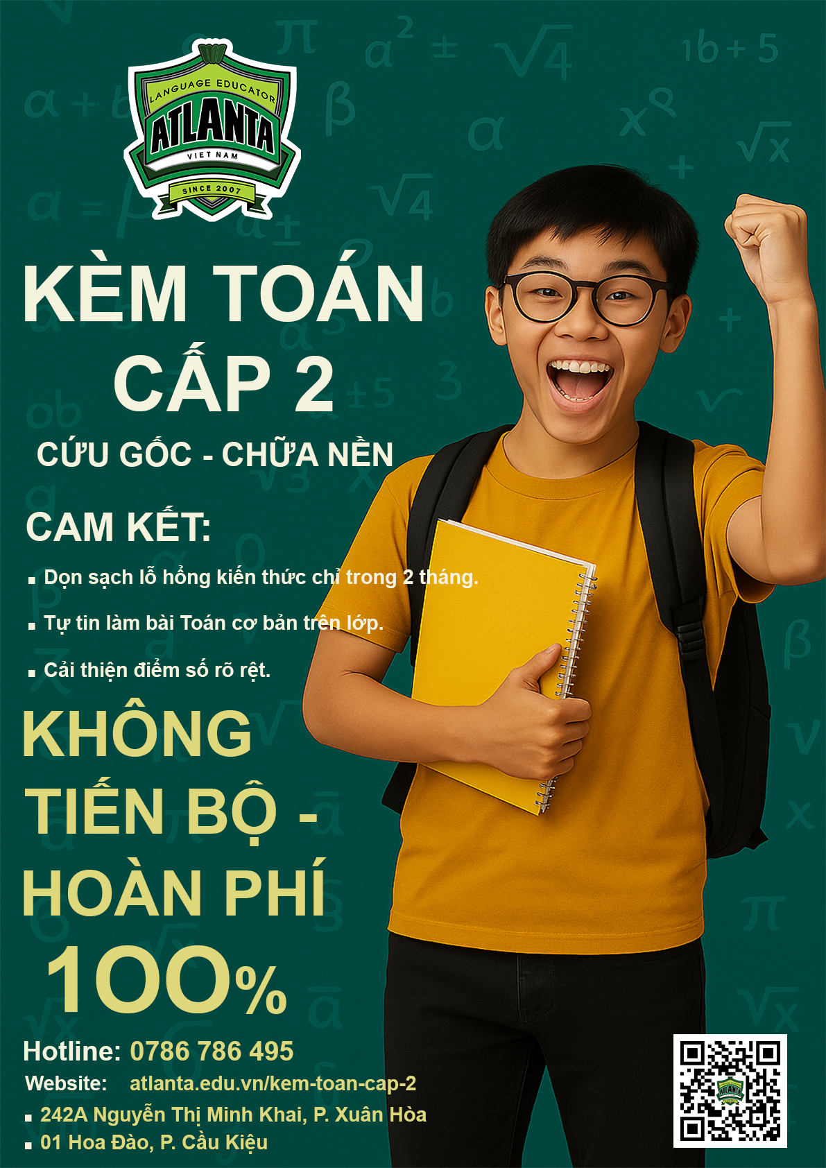 CHƯƠNG TRÌNH KÈM TOÁN CẤP 2 – CỨU NỀN, CHỮA GỐC